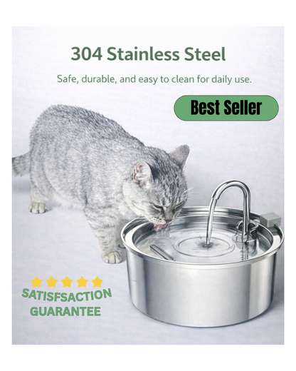 Stainless Steel Cat Water Fountain